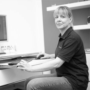 Carol Sutter bei der Arbeit