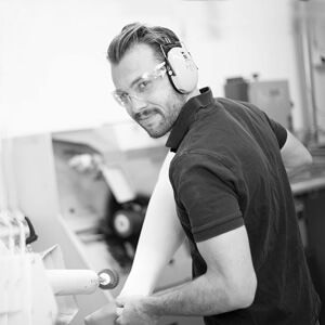 Cédric Wirz bei der Arbeit